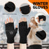 AURUZA 4 Pairs Winter Half Finger Gloves Knitted Fingerless Mittens Warm Stretchy Gloves for Men and Women...